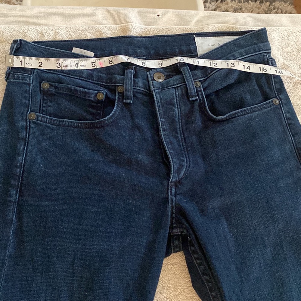 Rag & Bone fit 1 extra slim dark blue fabulous extra slim jeans from Saks - Picture 9 of 16